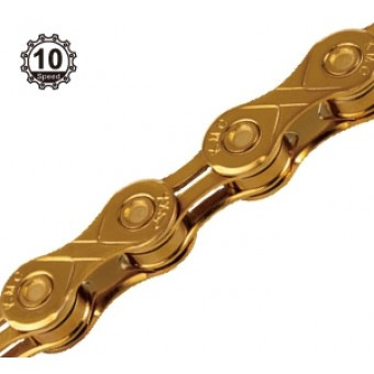 Kmc - Chain - X10 1/2"X11/128" Ti 116 Links Gold Chain