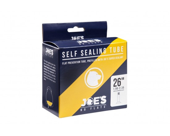 Yellow Gel Self Sealing Tube Presta/French Valves 26x1.95-2.125 Mtb
